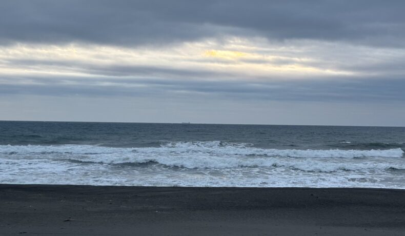 予測通りの朝の波